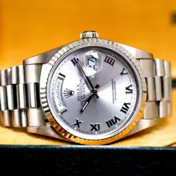 ROLEX DAY-DATE 36 WHITE GOLD FULL SET MINT CONDITION 18239