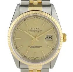ROLEX DATEJUST 16233 YG AUTOMATIC MEN'S #BS119
