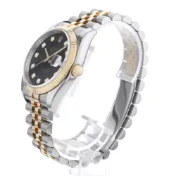 ROLEX DATEJUST 10P DIAMOND 116233G BLACK Z 177046