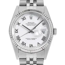 ROLEX DATEJUST 16234 WHITE ROME Y NUMBER SECOND HAND MENS