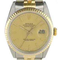 ROLEX DATEJUST 16233 YG AUTOMATIC MEN'S #BS110