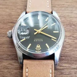 1971 Vintage Rolex 6694 Oysterdate Precision Watch Original Black Dial T Swiss T