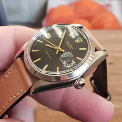 1971 Vintage Rolex 6694 Oysterdate Precision Watch Original Black Dial T Swiss T