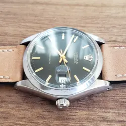 1971 Vintage Rolex 6694 Oysterdate Precision Watch Original Black Dial T Swiss T