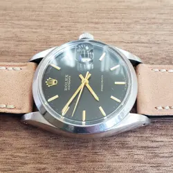 1971 Vintage Rolex 6694 Oysterdate Precision Watch Original Black Dial T Swiss T