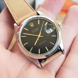 1971 Vintage Rolex 6694 Oysterdate Precision Watch Original Black Dial T Swiss T