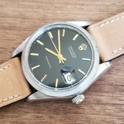 1971 Vintage Rolex 6694 Oysterdate Precision Watch Original Black Dial T Swiss T