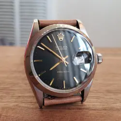 1971 Vintage Rolex 6694 Oysterdate Precision Watch Original Black Dial T Swiss T