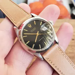 1971 Vintage Rolex 6694 Oysterdate Precision Watch Original Black Dial T Swiss T