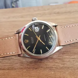 1971 Vintage Rolex 6694 Oysterdate Precision Watch Original Black Dial T Swiss T