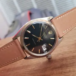 1971 Vintage Rolex 6694 Oysterdate Precision Watch Original Black Dial T Swiss T