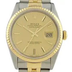 ROLEX DATEJUST 16233 YG AUTOMATIC MEN'S #BS109