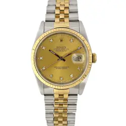 ROLEX 16233G DATEJUST CHAMPAGNE GOLD #KN343