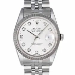 ROLEX 16234G DATEJUST SILVER #KN278