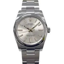 ROLEX 124200 OYSTER PERPETUAL 34 SILVER MEN'S #KN295