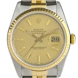 ROLEX DATEJUST 16233 YG AUTOMATIC MEN'S #BS131