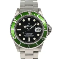 ROLEX 16610LV SUBMARINER DATE GREEN #KN136