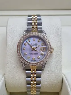 ROLEX DATEJUST 69173 26MM CUSTOM DIAMOND BEZEL MOP DIAMOND DIAL 1987