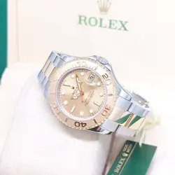 ROLEX 35MM CHAMPAGNE DIAL 2 TONE YACHTMASTER REF: 168623 (2006)