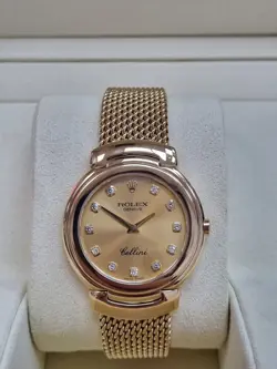 ROLEX CELLINI 18KT YELLOW 6623/6622 FACTORY DIAMOND DIAL 1990