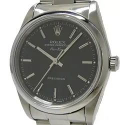ROLEX AIR KING SELF-WINDING SS BLACK DIAL W 14000 USED SKAI-0
