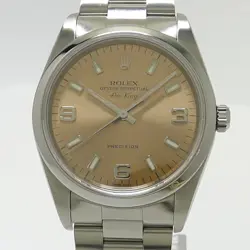 ROLEX AIR KING SELF-WINDING SS PINK DIAL F 14000M USED SKAI-0