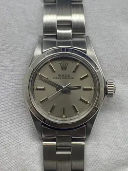 ROLEX OYSTER PERPETUAL 6723 SILVER DIAL AUTOMATIC WOMEN'S WATCH