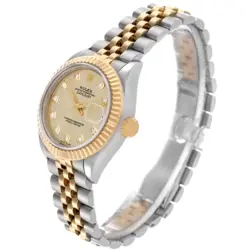 Rolex Datejust 28 Steel Yellow Gold Diamond Ladies Watch 279173 Box Card