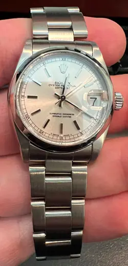 ROLEX MIDSIZE STAINLESS STEEL DATEJUST 68240 31MM OYSTER PERPETUAL SILVER DIAL