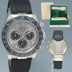 2023 MINT ROLEX DAYTONA WHITE GOLD 116519LN CERAMIC GHOST SILVER PANDA WATCH BOX