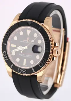 NOS STICKERED Rolex Yacht-Master 18k Rose Gold Oysterflex 40mm 116655 Watch BOX