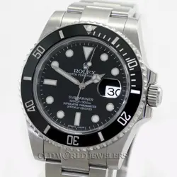 ROLEX SUBMARINER DATE 116610 BLACK DIAL STAINLESS STEEL CERAMIC BEZEL W/BOX