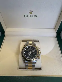 ROLEX DAYTONA 2023 TWO-TONE BLACK DIAL 116503 WITH FULL SET. EXCELLENT CONDITION