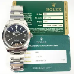2013 ROLEX EXPLORER 214270, 39MM, STEEL, BLACK DIAL, BOX & PAPERS