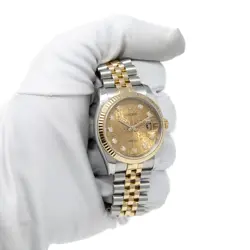 ROLEX DATEJUST 36 STEEL & GOLD 116233 CHAMPAGNE JUBILEE DIAMOND - PRE-OWNED