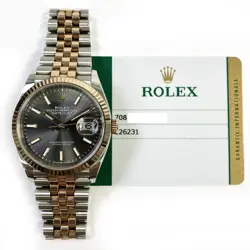 2019 ROLEX DATEJUST 36 126231, STEEL & ROSE GOLD, SLATE INDEX, BOX & PAPERS