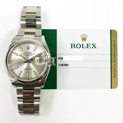 2020 ROLEX DATEJUST 36 126200, STEEL, SILVER INDEX, BOX & PAPERS