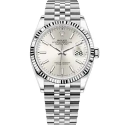 ROLEX DATEJUST 36 126234 SILVER INDEX, JUBILEE - PRE-OWNED