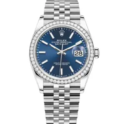 ROLEX DATEJUST 36 126284RBR BRIGHT BLUE, JUBILEE