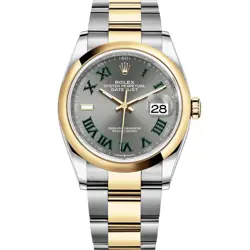 ROLEX DATEJUST 36 126203 SLATE ROMAN, OYSTER