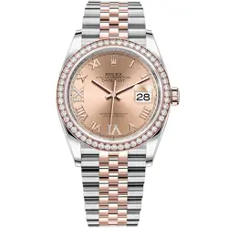 ROLEX DATEJUST 36 126281RBR, ROSé ROMAN VI DIAMOND, STEEL & ROSE GOLD