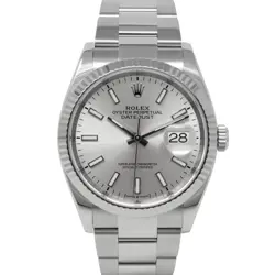 ROLEX DATEJUST STEEL & WHITE GOLD 126234 SILVER, OYSTER - PRE-OWNED