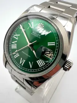 VINTAGE ROLEX PRECISION GREEN DIAL OYSTER BRACELET WATCH REF: 6694
