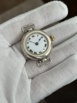 VINTAGE ROLEX STERLING SILVER ART DECO ENAMEL DIAL COCKTAIL WATCH - FOR REPAIR