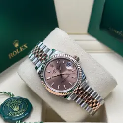 Rolex Datejust 31 NEW 2025 Sundust Index Two Tone Rose Gold Fluted Jubilee