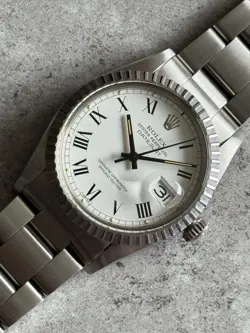 ROLEX 16030 DATEJUST BUCKLEY WHITE DIAL BOX PAPER EXTREMELY WELL PRESERVED MENS