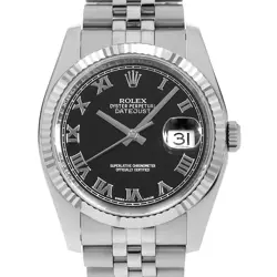ROLEX DATEJUST 116234 BLACK ROMAN 5 JUBILEE 661133