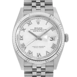 ROLEX DATEJUST 36 126234 WHITE ROMAN 5 ROW JUBILEE BRACELET RANDOM NUMBER SE...