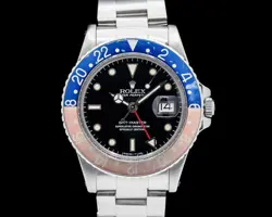 ROLEX GMT MASTER 16750 SS PEPSI BEZEL C. 1984