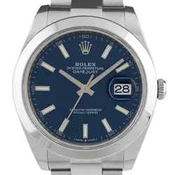 ROLEX DATEJUST 41 BRIGHT BLUE 126300 AUTOMATIC MEN'S #BS044